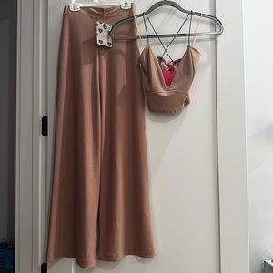 Boohoo Two Piece Nude/Mauve Set